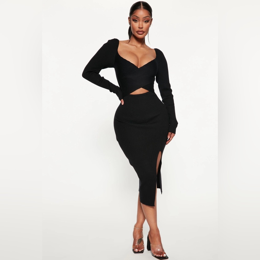 Fashion Nova “Karene Sweater Midi Dress”